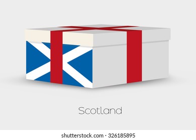 A Gift Box with the flag of Scotland