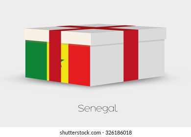 A Gift Box with the flag of Senegal