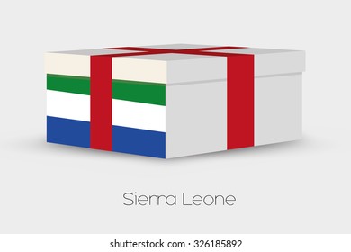 A Gift Box with the flag of Sierra Leone