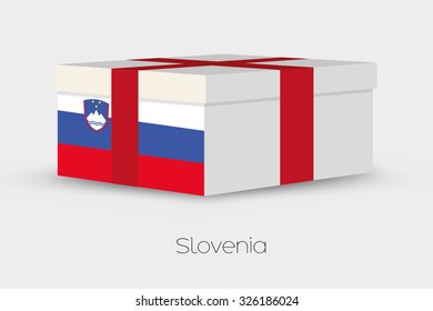 A Gift Box with the flag of Slovenia