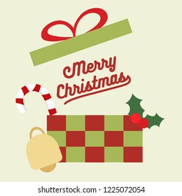 gift box flat design for christmas holiday celebration and newyear season