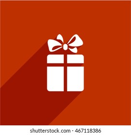 Gift Box flat Icon.