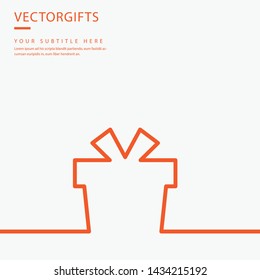 Gift box flat icon vector