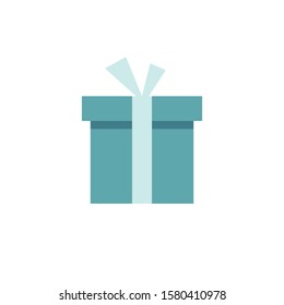 gift box flat icon, vector illustration