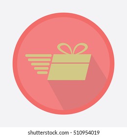 gift box flat icon vector
