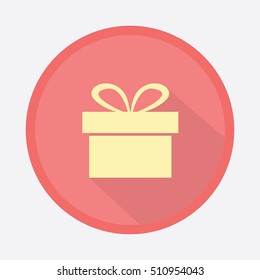 gift box flat icon vector