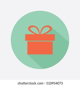 gift box flat icon vector