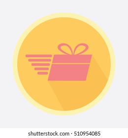 gift box flat icon vector