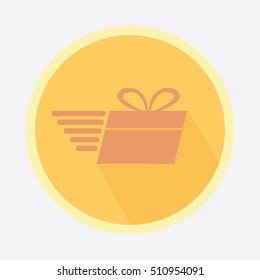 gift box flat icon vector