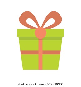 Gift box flat. Isolated cardboard boxes. Gift vector illustration