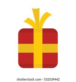 Gift box flat. Isolated cardboard boxes. Gift vector illustration