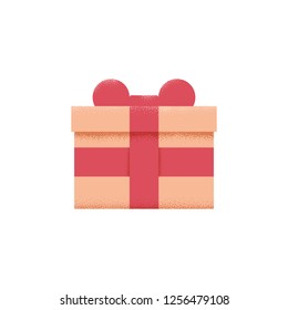 Gift box in flat style.