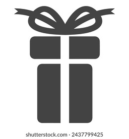 Gift box in flat style icon vector