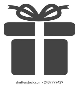 Gift box in flat style icon vector