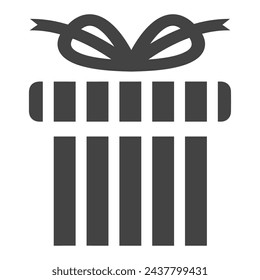 Gift box in flat style icon vector