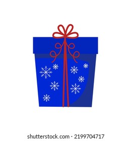 Gift box. Flat style. Vector illustration 