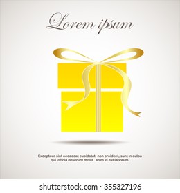 gift, box, flat, vector,