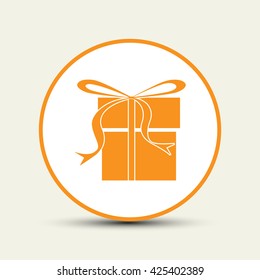 gift, box, flat, vector,