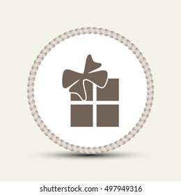 gift, box, flat, vector,