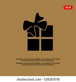 gift, box, flat, vector,