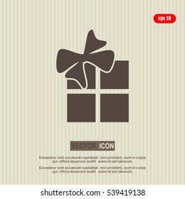 gift, box, flat, vector,