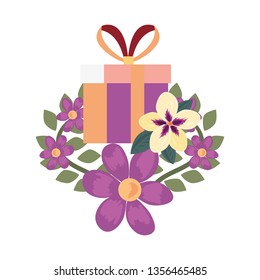 gift box flowers