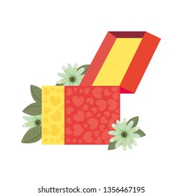 gift box flowers