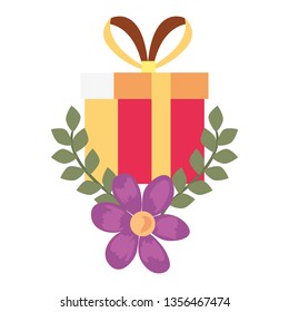 gift box flowers