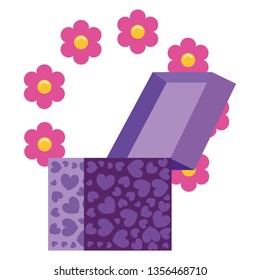 gift box flowers