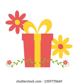 gift box flowers decoration