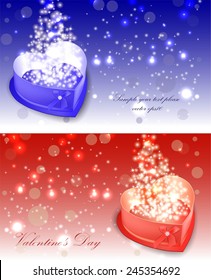 Gift box in the form of heart
