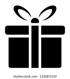 Gift box glyph icon