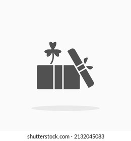 Gift Box glyph icon. Can be used for digital product, presentation, print design and more.