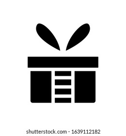 gift box glyph vector icon - ui icon vector