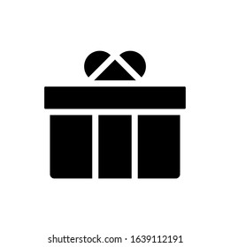 gift box glyph vector icon - ui icon vector