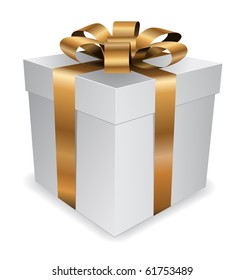 gift box with golden bow