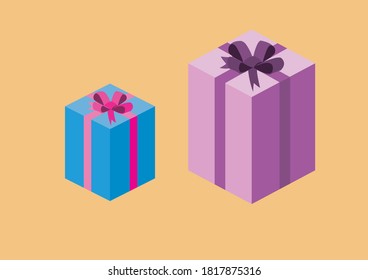 Caja de regalo para el buen momento, Año Nuevo Festival, Cumpleaños, Color brillante fondo