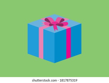 Gift box for good time, New Year Festival, Birthday, Bright color background
