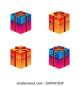 gift box graphic design template