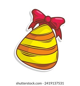 Gift box hand draw vector art illustration