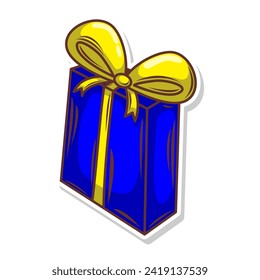 Dibujo manual gráfico vectorial de caja de regalo