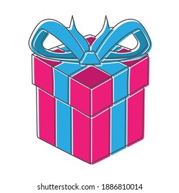 ilustración de vector de diseño dibujado a mano de caja de regalo