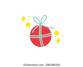 Caja de regalo Dibujo de doodle dibujado a mano