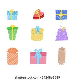 Gift box hand drawn vector illustration
