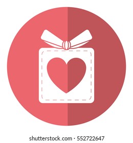 gift box heart love present shadow