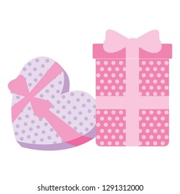 gift box with heart shape