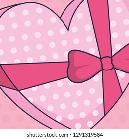 gift box with heart shape