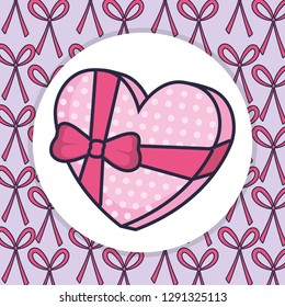 gift box with heart shape