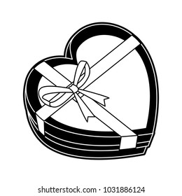 Gift box heart shaped