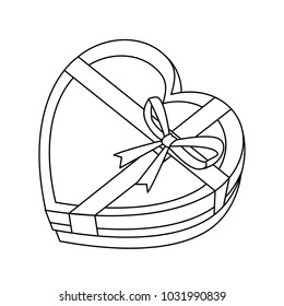 Gift box heart shaped